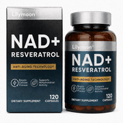 Lilymoon NAD+ Precursor Supplement with Resveratrol –120 Capsules, Non-GMO, Gluten-Free