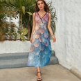 thumbnail image 4 of Mermaid Fish Scales Sleeveless Dress Woman Fashion Long Dresses Women's Summer Suit Dress 2025, 4 of 6