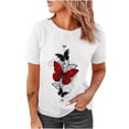 thumbnail image 4 of Womens T Shirts Crew Neck Short Sleeve Summer Tops Casual Basic Tees, 4 of 6