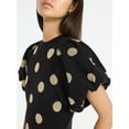 thumbnail image 4 of Scoop Women's and Women's Plus Sweater Dress with Puff Sleeves, Sizes XS-4X, 4 of 6