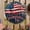 D, variant on Independence Day Fireworks Wooden Sign, Vintage American Flag Round Wall Plaque with Star Accents, Rustic 4th of July Hanging Decor for Home and Porch