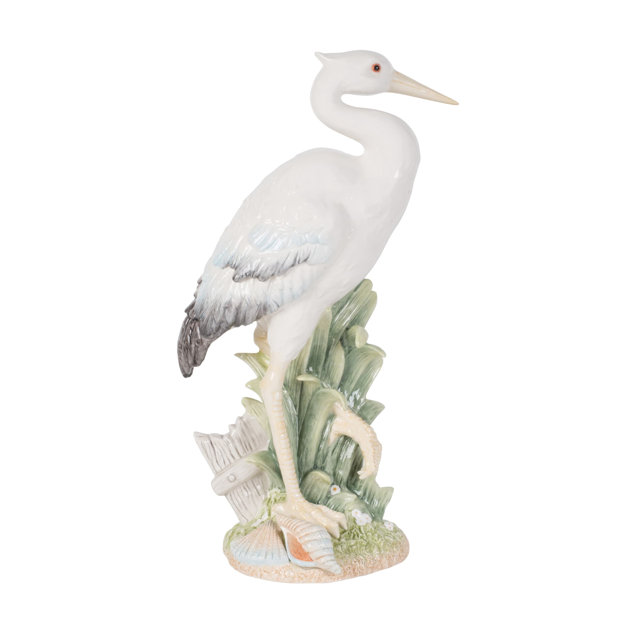 Fitz and Floyd Newport Home 16" Tall Egret Face Earthenware Decorative Figurine
