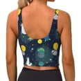 thumbnail image 3 of Naloa Space and Animals Sports Bras for Women, High Support Bra with Removable Pads, Comfortable - Small, 3 of 9