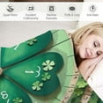 thumbnail image 3 of YANMS Clover Blanket, Butterfly St. Patrick's Day Green Monthly Milestone Blanket Unisex Newborn Blanket Memory Blanket, 3 of 6