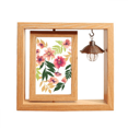 thumbnail image 1 of Dibujo Acuarela flores hojas Marco giratorio de madera 4x6, 1 of 3