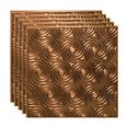 thumbnail image 1 of FASÄDE Cyclone Decorative Vinyl 2ft x 2ft Glue Up Ceiling Panel in Oil Rubbed Bronze (5 Pack), 1 of 5