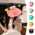 thumbnail image 3 of jiacuix Cooling Cute Sun Visors Hat With Fan, Rechargeable Hat With Fan Built In, Fan Hats For Women Kids, Adjustable Elastic Buckle Outdoor Supplies Yellow, 3 of 3