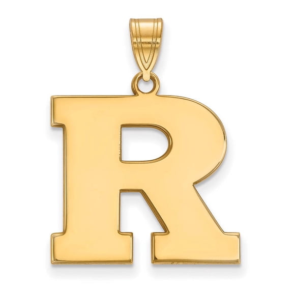 14k Gold LogoArt Rutgers University Letter R Large Pendant Q4Y003RUT