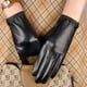 thumbnail image 3 of Guantes de piel auténtica para mujer, de primavera y otoño, finos, para pantalla táctil, para conducir, ciclismo, coche eléctrico, sencillos, de moda, cortos, de primera capa, de piel de oveja, 3 of 5