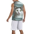 thumbnail image 2 of Honeii Funny Cat print basktball shirt for men and women, Unisex basketball jersey for Theme party-XX-Large, 2 of 6