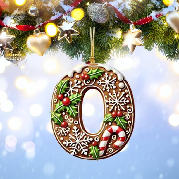 26 Letters Christmas Tree Decoration Pendant Christmas Tree Ornaments Personalized DIY Christmas Ornaments Christmas Decoration Xmas Tree Hanging Decor Feature