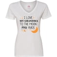 thumbnail image 3 of Inktastic I Love My Grandma To The Moon and Back Women's V-Neck T-Shirt, 3 of 5