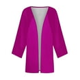 thumbnail image 5 of frariair Vintage Inspired 3/4 Sleeve Duster Coat With Flowy Silhouette Perfect For Beach Cover-Ups And Casual Chic Style Hot Pink, 5 of 5
