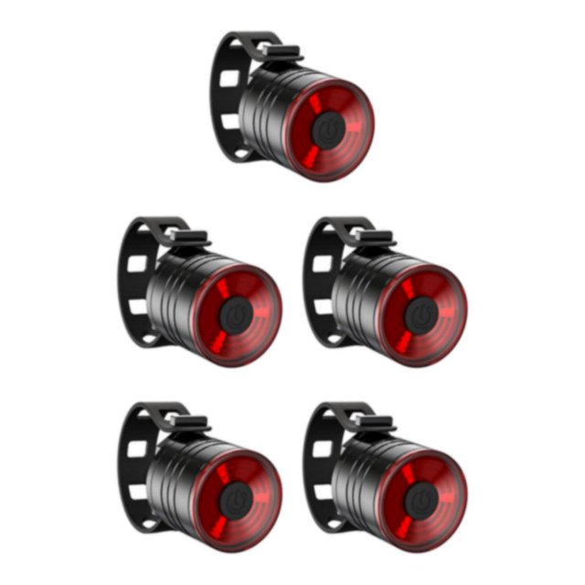 relayinert Headlight Bike Head Light Front Rear Lamps Warning Lamp Red 27.5x26mm 5Set