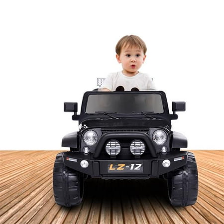 12V Ride On Car Truck w/ 2.4 G Remote Control, 3 Speeds, LED Lights, Double Doors, Safety Belt, Music, MP3