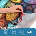thumbnail image 3 of Yayeee Kitchen Curtains Tier Pair Light Filtering 27"x36" Rod Pocket Short Cafe Window Panel, Vibrant Dragon Scales Pattern, 3 of 7
