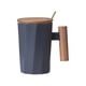 thumbnail image 2 of Wood Handle Ceramic Mug Office Mugs Holiday Event Gift Mugs, 2 of 6