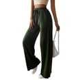 thumbnail image 5 of Hibeli Womens Wide Leg Sweatpants Elastic Drawstring Waist Solid Pants with Pockets, 5 of 5