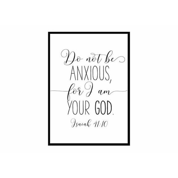 Isaiah 41:10 Bible Verse Wall Art Print, Christian Scripture Home Decor, Inspirational Poster, Religious Gift
