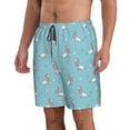 thumbnail image 2 of Wukai Cute Poodle Dog Print Beach Trunks with Compression Liner Swimsuit Quick Dry Beach Sports Shorts with Pocket-X-Large, 2 of 8