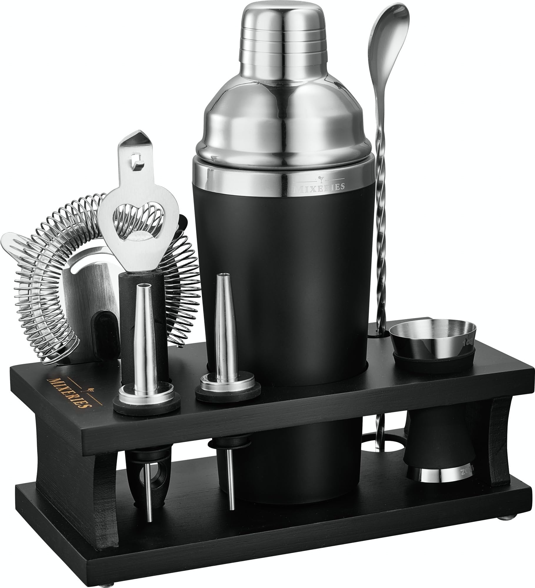 JoyTable 16pc Cocktail Shaker Set, Stainless Steel Bartender Kit
