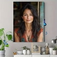 thumbnail image 4 of Qisvanset 12x16 Inch Bohemian Woman Portrait Canvas Wall Art, Ethnic Style Gypsy Lady Oil Painting, Rustic Hippie Home Decor for Living Room Bedroom, 4 of 8