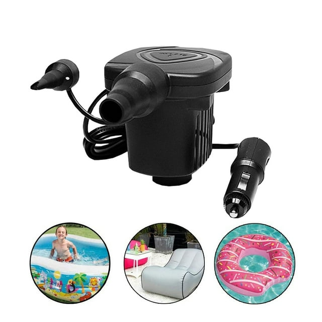 DC 12V Portable Electric Air Pump for Inflatable Beds, Boats, Cars, and Camping 50W