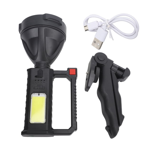 Foco de mano, luz fuerte, resistente al agua, recargable, linterna, reflector LED para acampar al aire libre y senderismo