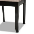 thumbnail image 6 of Baxton Studio Verner Modern and Contemporary Sand Fabric Upholstered Dark Brown Finished 2-Piece Wood Dining Chair Set, 6 of 8
