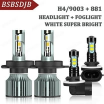 For Hyundai Santa Fe 2002-2006 - 4X LED Headlight   Fog Light Bulbs 6000K White