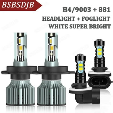 For Hyundai Santa Fe 2002-2006 - 4X LED Headlight   Fog Light Bulbs 6000K White