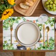 thumbnail image 4 of St. Patrick's Day Placemats Set of 12, Green Gnomes Lucky Shamrocks Grey Farm Wooden Placemats for Dining Table, Place Mats for Kitchen Tabletop, Waterproof Wipeable Dining Table Mats Set, 4 of 9