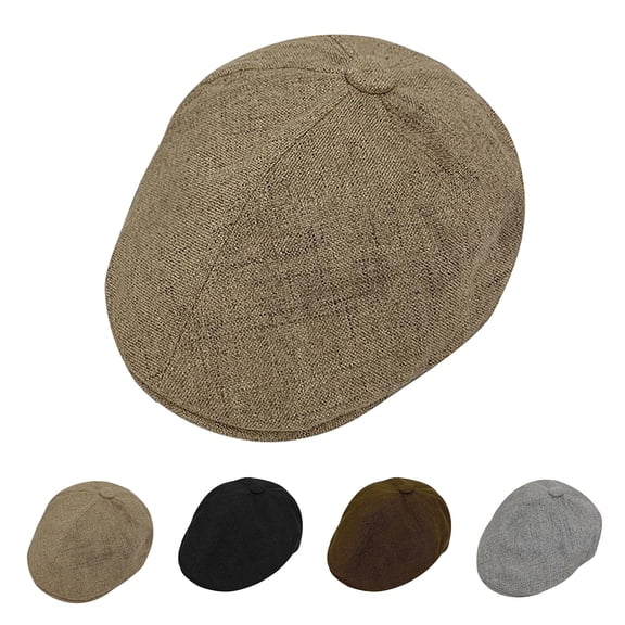 Ivy Hat for Men Helii Under $5 Classic Original Tweed Newsboy Flat Cap Adjustable Cotton Beret Summer Fashion Black Cabbie Hat for Outdoor and Casual Wear Daily