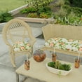 thumbnail image 2 of Jordan Manufacturing 18" x 18" Tori Cedar Grey Floral Square Tufted Contoured Outdoor Wicker Seat Cushion (2 Pack), 2 of 12