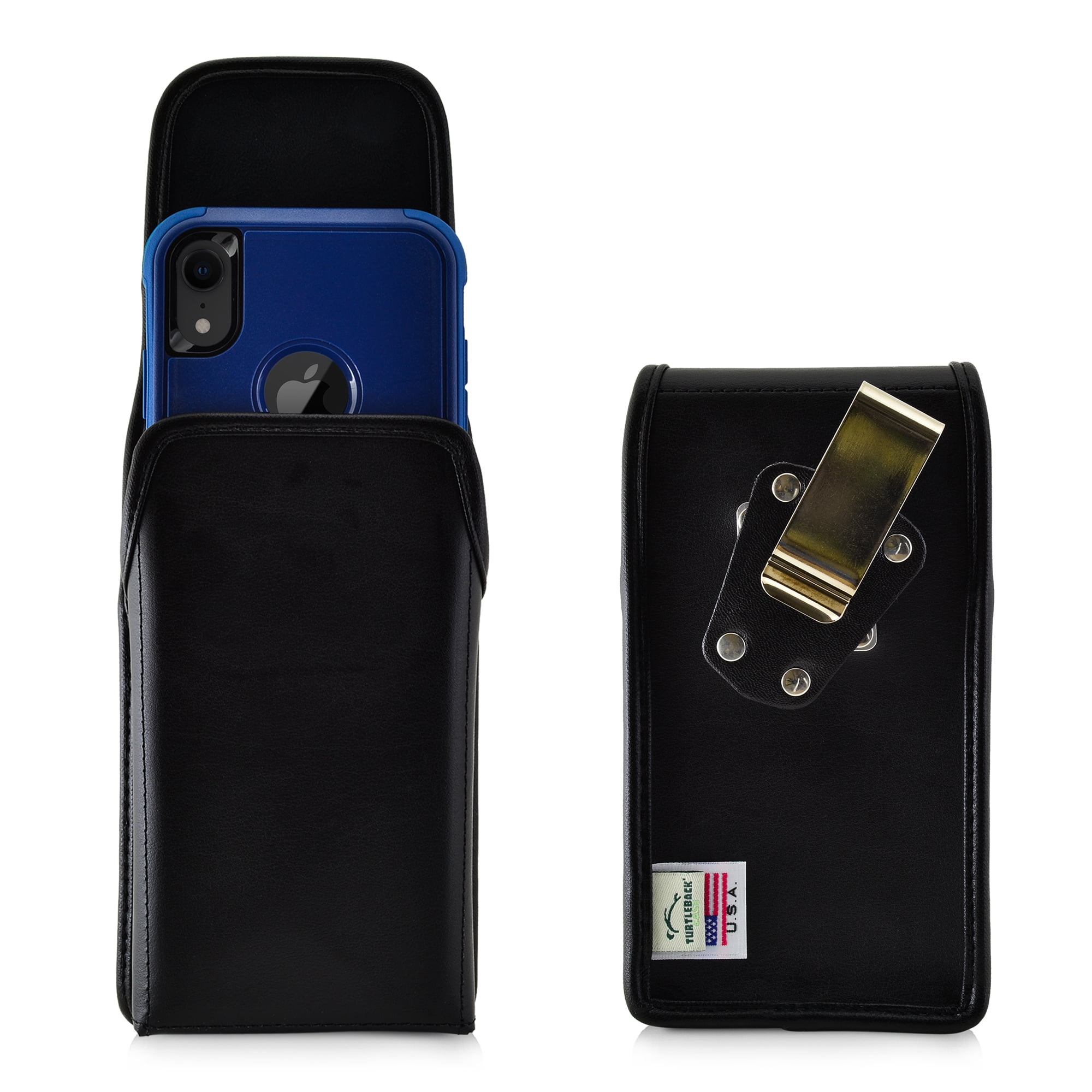 Belt Case fits iPhone 11 XR with OTTERBOX COMMUTER Black Leather