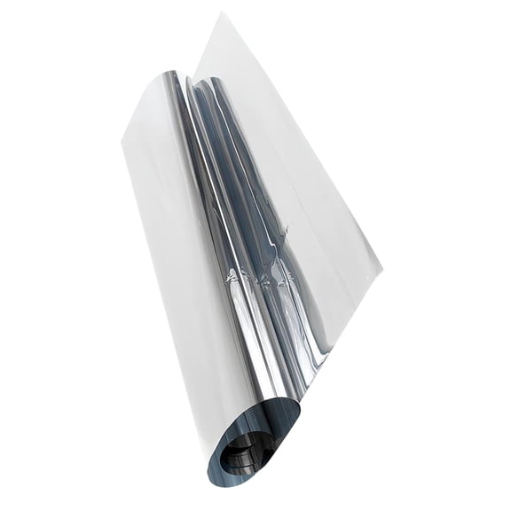 FENGGUIQU Uv-Proof Plated Silver Privacy Film with Static Adhesive for Indoor Use