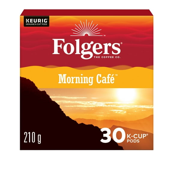 Folgers Capsules de Café K-Cup Café du Matin 30 Capsules Fait de café pur à 100%.