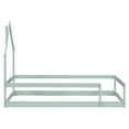 thumbnail image 5 of UHOMEPRO Twin Size Wood Floor Bed, House Bed with Guardrails, Floor Bed, Twin Size Floor Platform Bed, Gray, 5 of 13