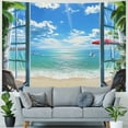 thumbnail image 4 of Orinice Beach Ocean Chairs Tapestry Wall Hanging Unique Style for Home Wall Decor Art Living Room Bedroom Apartment Farmhouse Dorm 50x40inch, 4 of 6