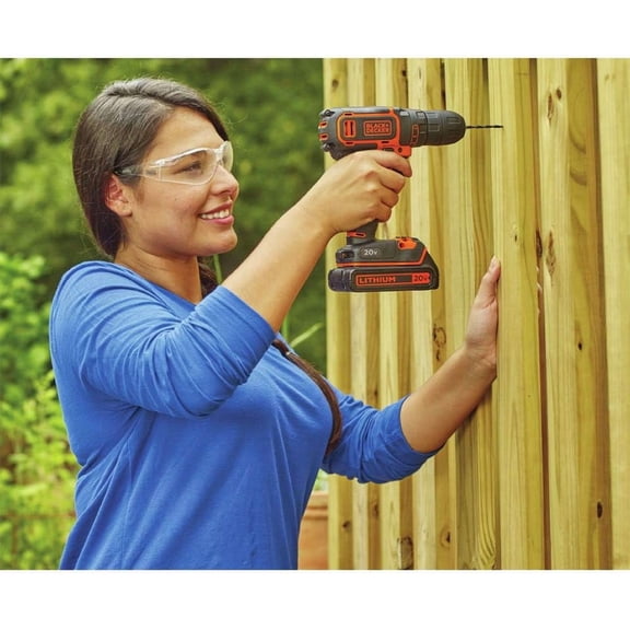 20V Cordless Drill Driver Kit with Battery Charger and Double Ended Bit for Home Improvement