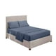 thumbnail image 3 of Juego de ropa de cama para el hogar Sábana de cama Funda de colchón Funda de almohada Juego de ropa de cama de poliéster de color sólido, Gris azul, Reina, 4pcs / set Eigraketly HA6267-31B, 3 of 7