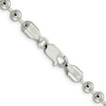 thumbnail image 3 of 925 Sterling Silver Ball Beaded Chain Styles Necklace 5 mm 18 inch, 3 of 4
