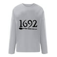 thumbnail image 3 of 1692 They Missed One Sweatshirt for Women Halloween Oversized Sweatshirt Casual Crewneck Pullover Tops, 3 of 5