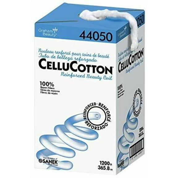 Graham Beauty Cellucotton, 44050, Hair Care Coil, Rayon, White, Shape