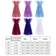thumbnail image 4 of IBTOM CASTLE Flower Girl Flowy Ruffle Chiffon Trim A-Line Dress for Kid Wedding Junior Bridesmaid Communion Party Pageant Maxi Belted Gown 9-10 Years Light Blue, 4 of 8