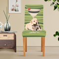 thumbnail image 4 of Yayeee 4 Pack Dining Chair Covers Stretch Parson Chairs Slipcovers Seat Protector, Black Martini, 4 of 6