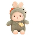 thumbnail image 1 of Poupée Lapin Expression Vive Remplissage Complet Douce Confortable Adorable Compagnie Coton PP Lapin Transformé Cochon Peluche Poupée pour Cadeau, 1 of 10