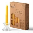 thumbnail image 4 of Hyoola 5 inch Handmade All Natural Beeswax Taper Candles - 5 Hours Yellow Unscented 12 Pack, 4 of 6