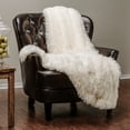 thumbnail image 2 of Chanasya Super Soft Shaggy Longfur Throw Blanket | Snuggly Fuzzy Faux Fur Lightweight Warm Elegant Cozy Plush Sherpa Microfiber Blanket | For Couch Bed Chair Photo Props - 50 "x 65" - Ivory White, 2 of 10