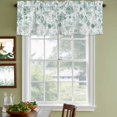 thumbnail image 3 of Green Botanical Curtain Valances for Windows, Kitchen Valance Window Treatments Panel 2 Pack, Watercolor Spring Floral Summer Rod Pocket Short Curtains for Bathroom Bedroom 42 x 12 Inch, 3 of 8
